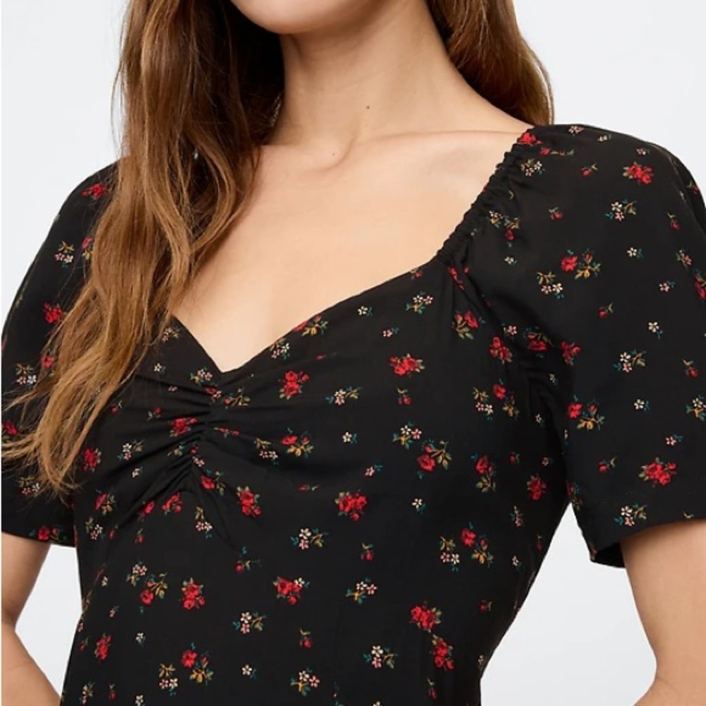 GAP Black  Floral Dress XL